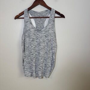 Lululemon It's A Tie Tank Space Dye Racerback Workout Top Size 6 Gray White